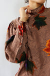 Silk Foliage Blouse M