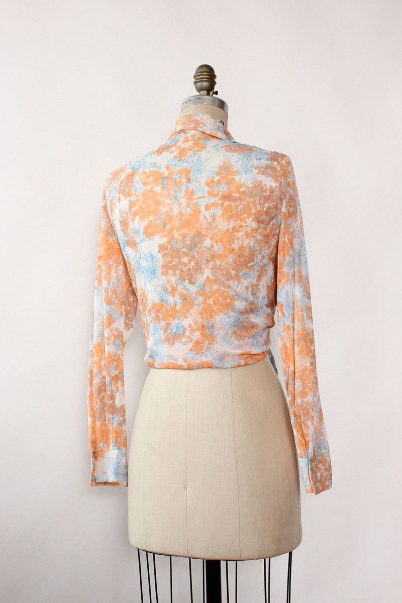 Peachy Abstract Nature Print Twinset L
