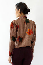 Silk Foliage Blouse M
