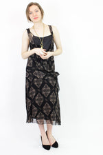jazzy silk chiffon dress M