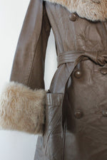 Mushroom Leather Penny Lane Coat S/M
