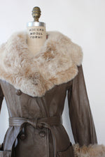 Mushroom Leather Penny Lane Coat S/M