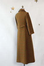 Olive Plaid Maxi Coat S/M