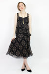 jazzy silk chiffon dress M