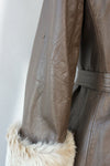 Mushroom Leather Penny Lane Coat S/M