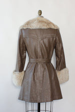 Mushroom Leather Penny Lane Coat S/M