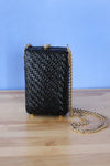 Dorian Wicker & Gold Chain Purse