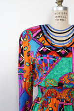 Silk Collage Diane Freis Dress S/M