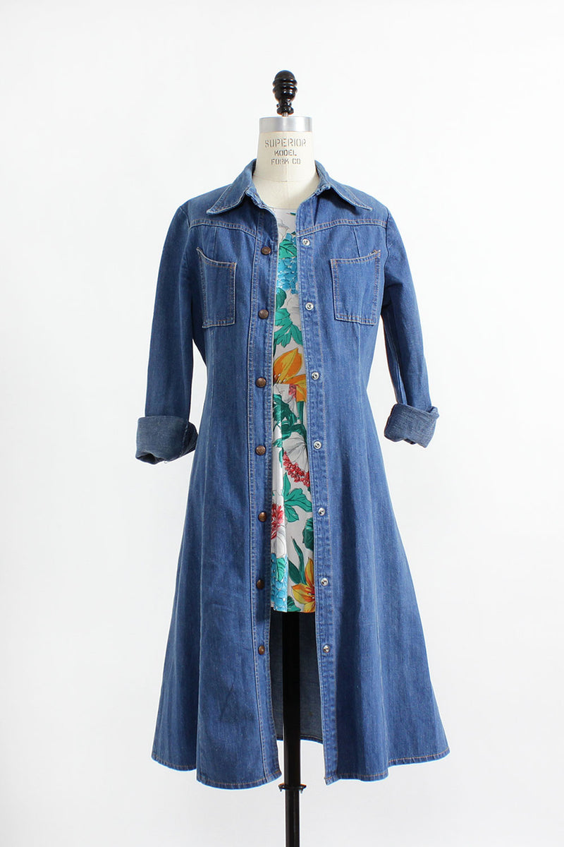 Oh Snap 70s Denim Dress S/M