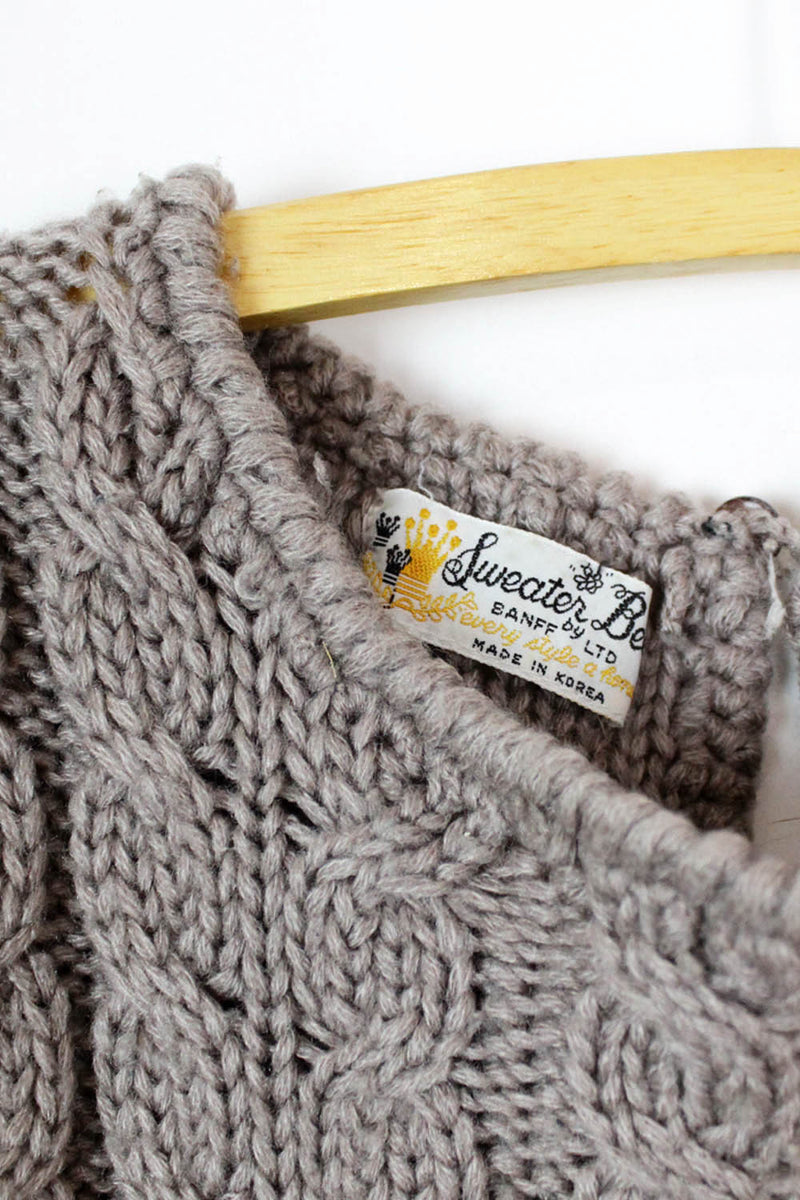 braided knit sweater