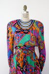 Silk Collage Diane Freis Dress S/M