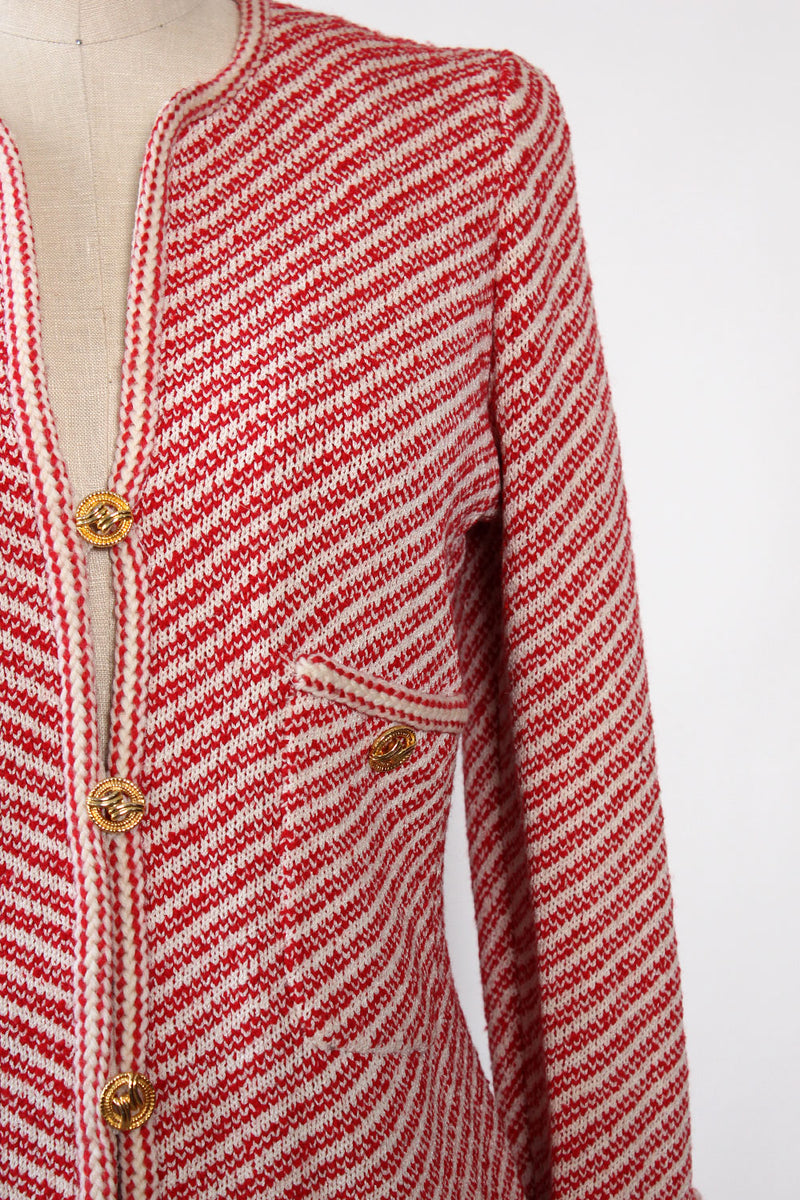 Peppermint Adolfo Knit Jacket M