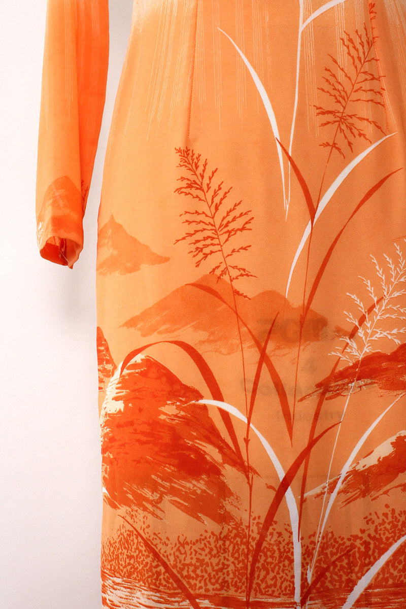 Vietnamese Landscape Chiffon Dress XS