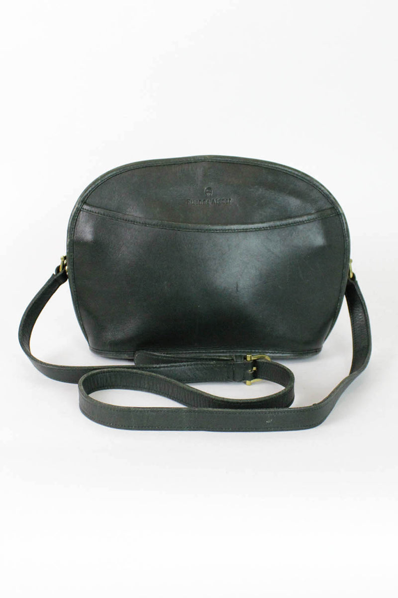 Etienne Aigner Hunter Green Leather Bag