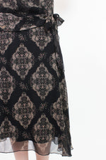 jazzy silk chiffon dress M