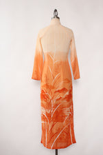 Vietnamese Landscape Chiffon Dress XS