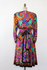 Silk Collage Diane Freis Dress S/M