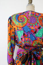 Silk Collage Diane Freis Dress S/M