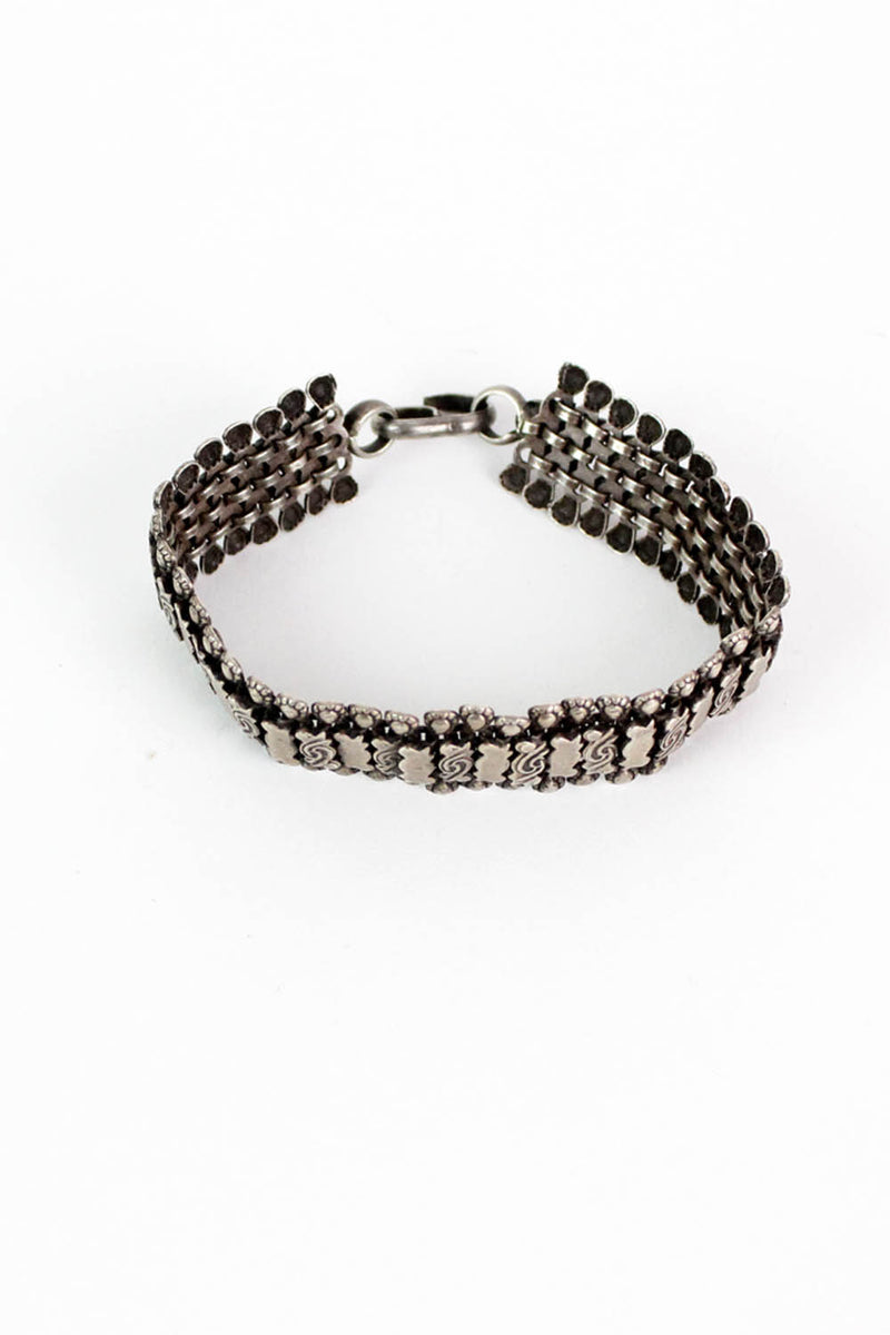 Indian Silver Signed Bracelet