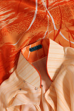 Vietnamese Landscape Chiffon Dress XS