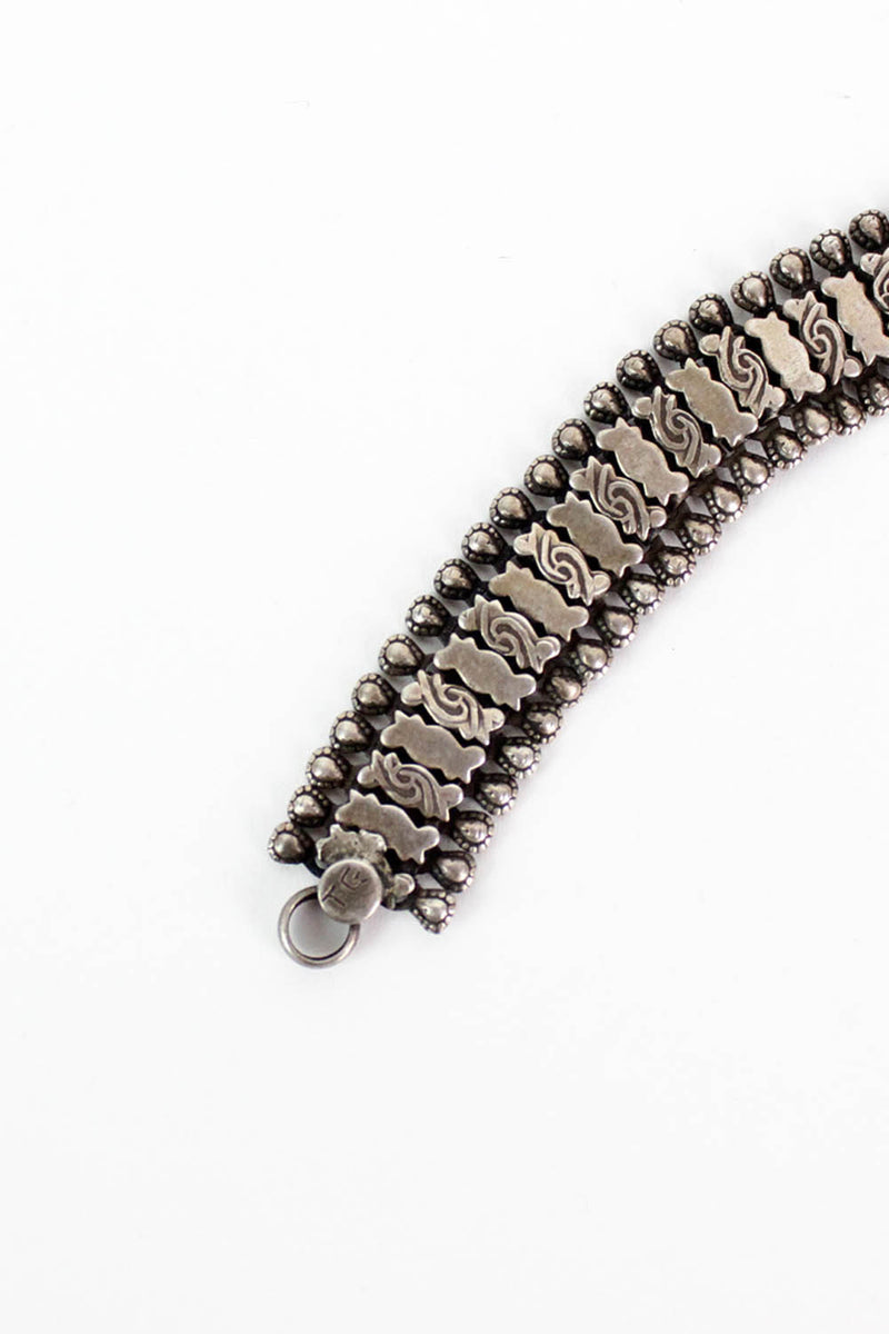 Indian Silver Signed Bracelet