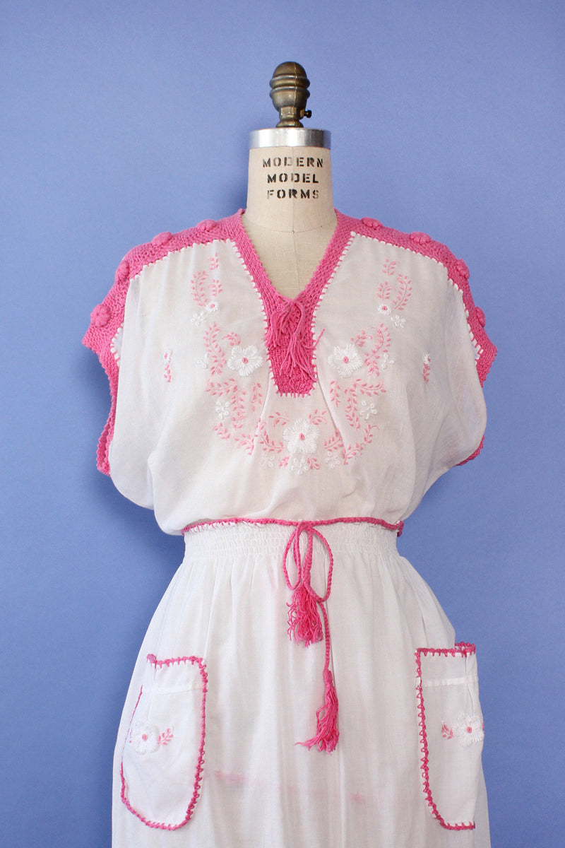 Soft Embroidered Peasant Set M/L
