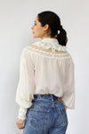 Gunne Sax Lace Yoke Peasant Top M
