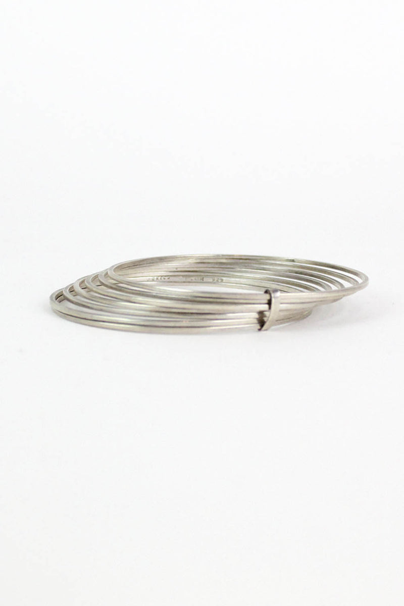 Sterling Bangle Lucky No. Seven