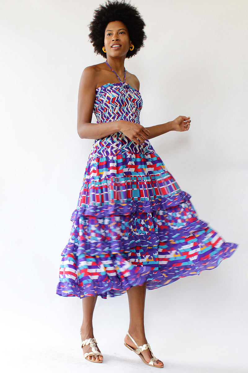 Diane Freis Carousel Dress M L OMNIA