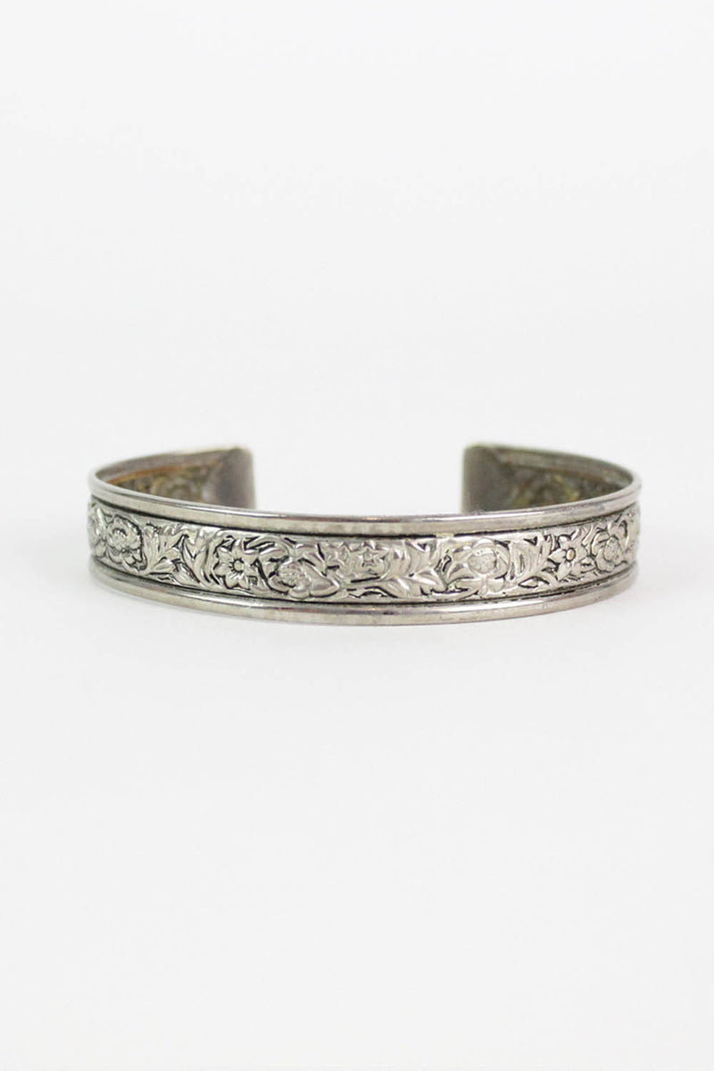 Delicate Floral Etched Cuff