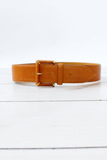 Pumpkin Leather Waist Belt