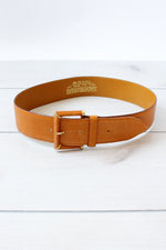 Pumpkin Leather Waist Belt