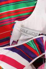 Leslie Lucks Striped Mini Dress M
