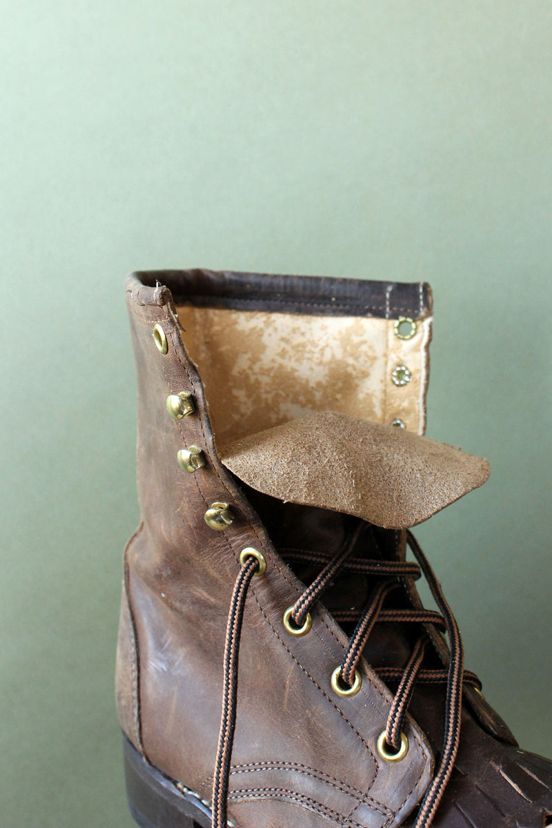 Laredo Mens Boots‎ 8M Brown Leather Fringe Western Cowboy Riding Roper USA Made Laredo Mens Boots 8M‎ Brown Leather Fringe Western Cowboy  main image 4