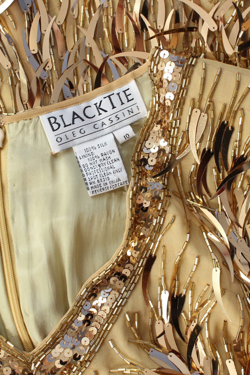 Oleg Cassini Dagger Sequin Dress M OMNIA Oleg Cassini Dagger Sequin Dress M OMNIA