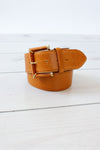 Pumpkin Leather Waist Belt