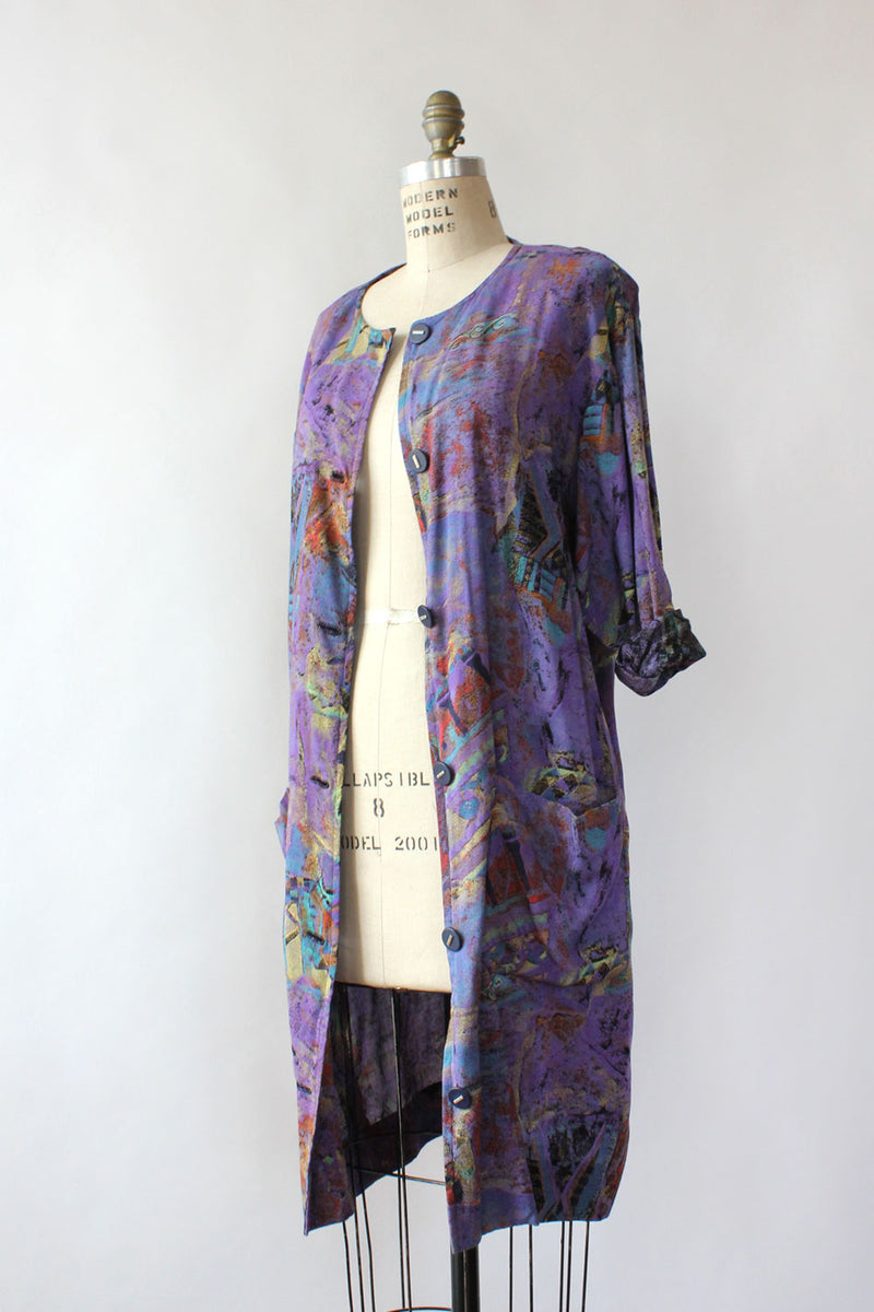 Painterly Rayon Pocket Dress S/M