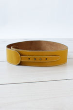Mustard Leather Notch Belt
