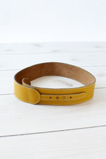 Mustard Leather Notch Belt