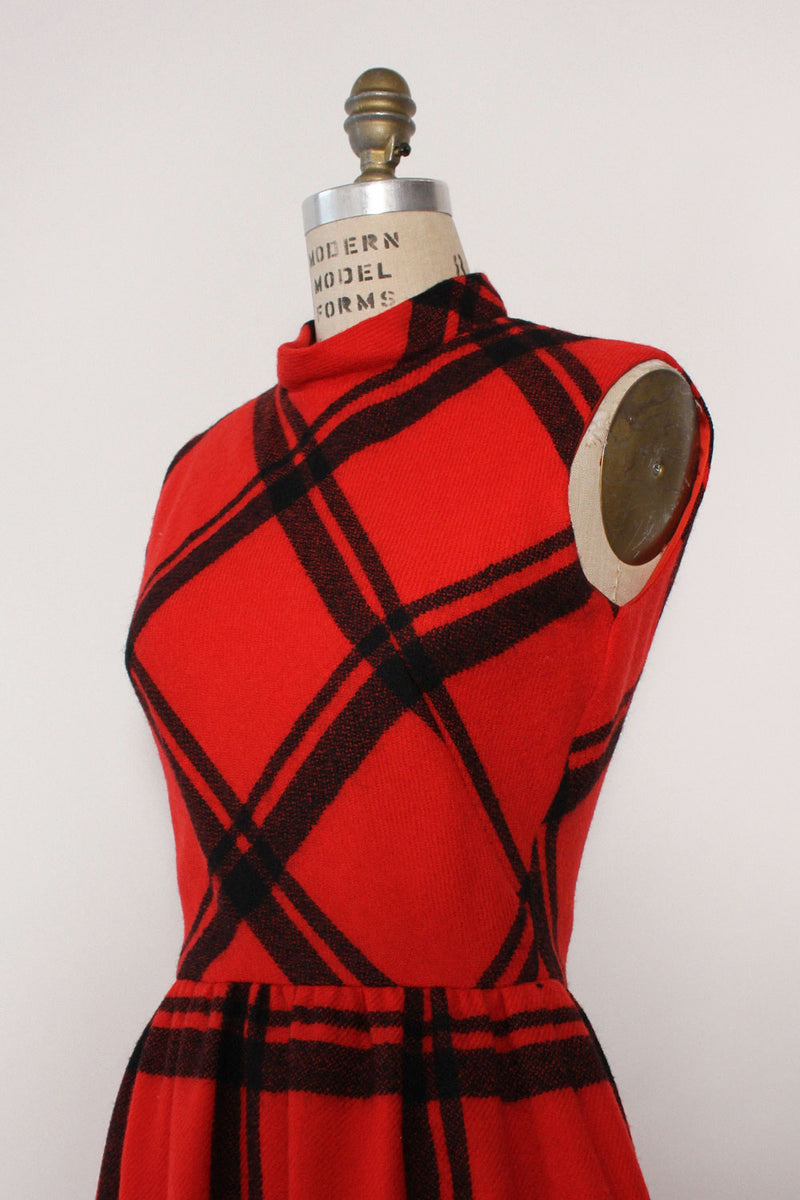 Jamison Ruby Black Plaid Dress S/M