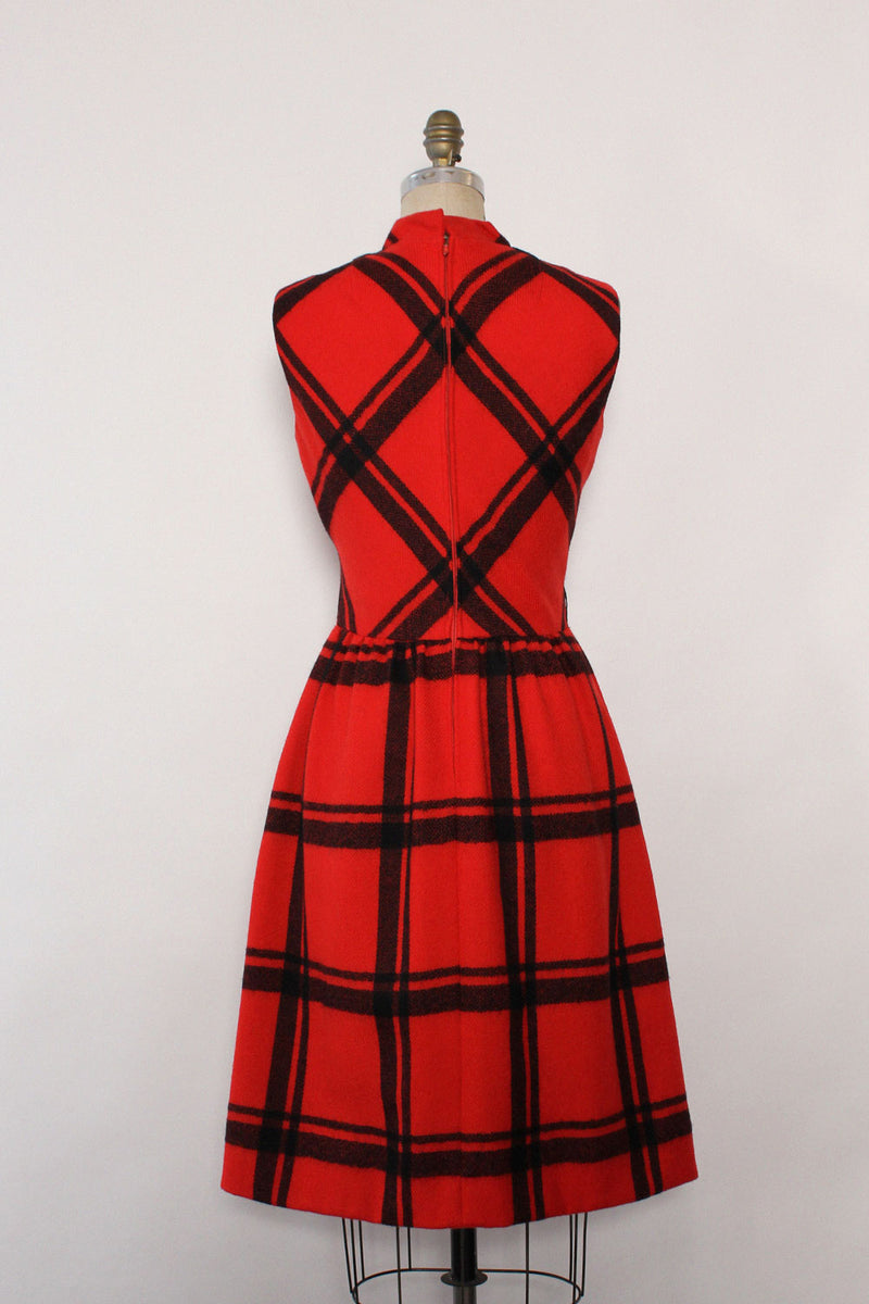 Jamison Ruby Black Plaid Dress S/M