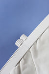 Italian Leather White Clutch