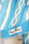 Nina Ricci Tonal Blue Silk Wrap