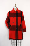 St. Marys Wool Lumberjack Plaid Coat M