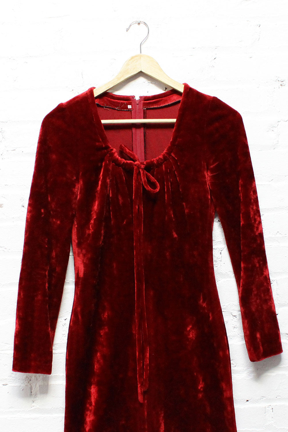 70s Velvet Scooped Maxi Dress XS/S
