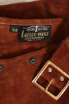 Latigo Brown Suede Buckle Mini Skirt XS