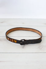 Rabbit Tapestry Leather Belt