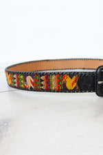 Rabbit Tapestry Leather Belt