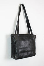 Basic Black Leather Tote