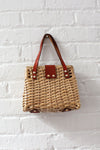Wicker Cordovan Handbag